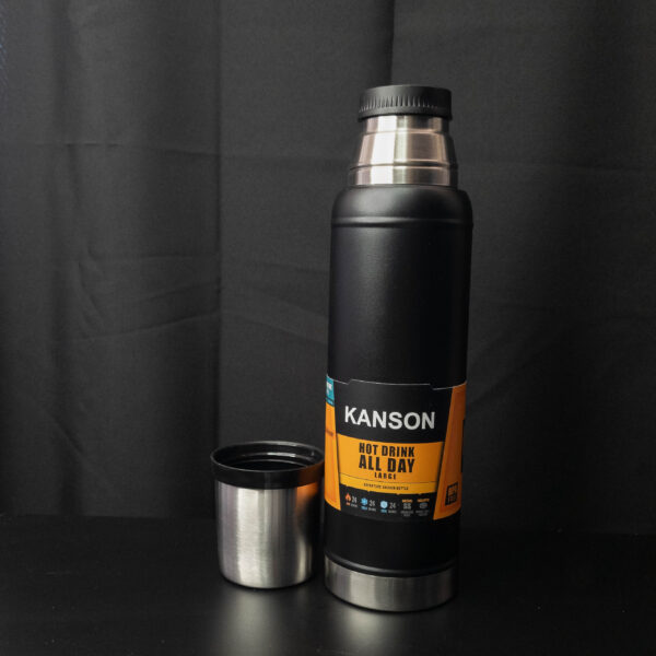 Termo Kanson 1L sin manija Negro - Imagen 2