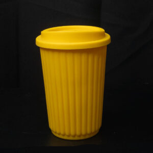 Vaso Termico PVC con Tapa Amarillo
