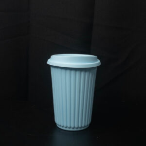 Vaso Termico PVC con tapa Celeste