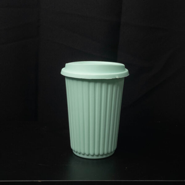 Vaso Termico PVC con Tapa Verde