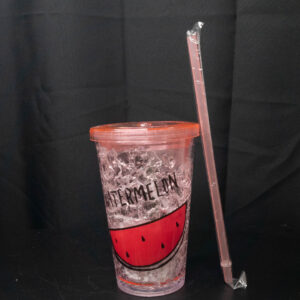 Vaso Acrilico con Gel Frutal Rojo