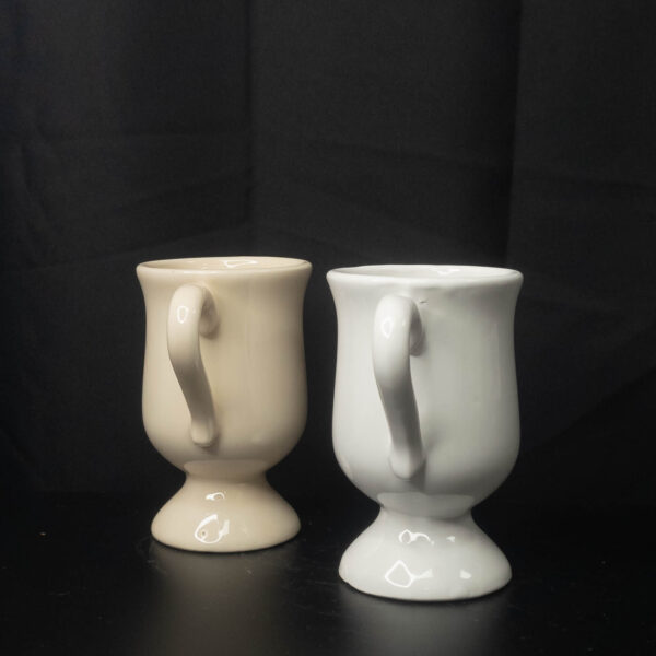 Taza Copa Chocolatera Ceramica Blanca - Imagen 3