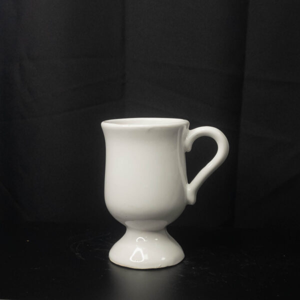 Taza Copa Chocolatera Ceramica Blanca
