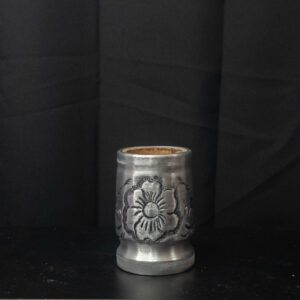 Mate de Algarrobo Forrado en aluminio Diseño Flor