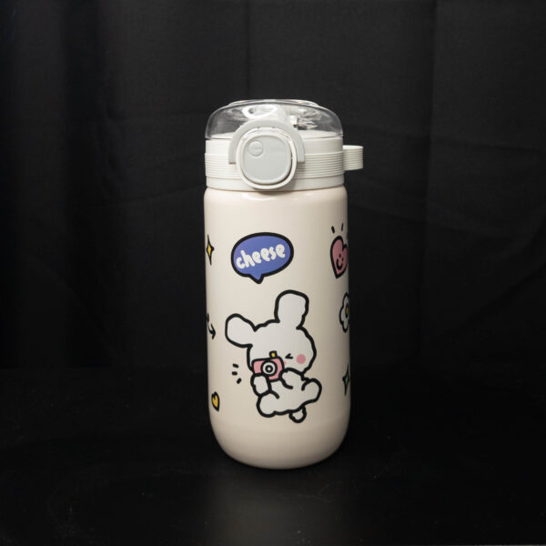 Botella Infantil Animalito Acero Crema - Imagen 2
