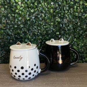 Taza HIPO de ceramica (tapa + cuchara) 430ml