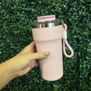Vaso termico con tapa 510ml rosa