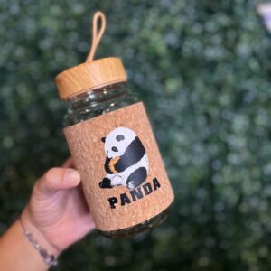 Botella de vidrio panda 500ml
