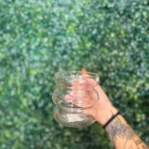 Taza de vidrio globo