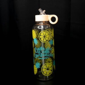 Botella Frase Transparente Limon