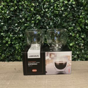 Set x2 taza vidrio Doble Pared 100 ml