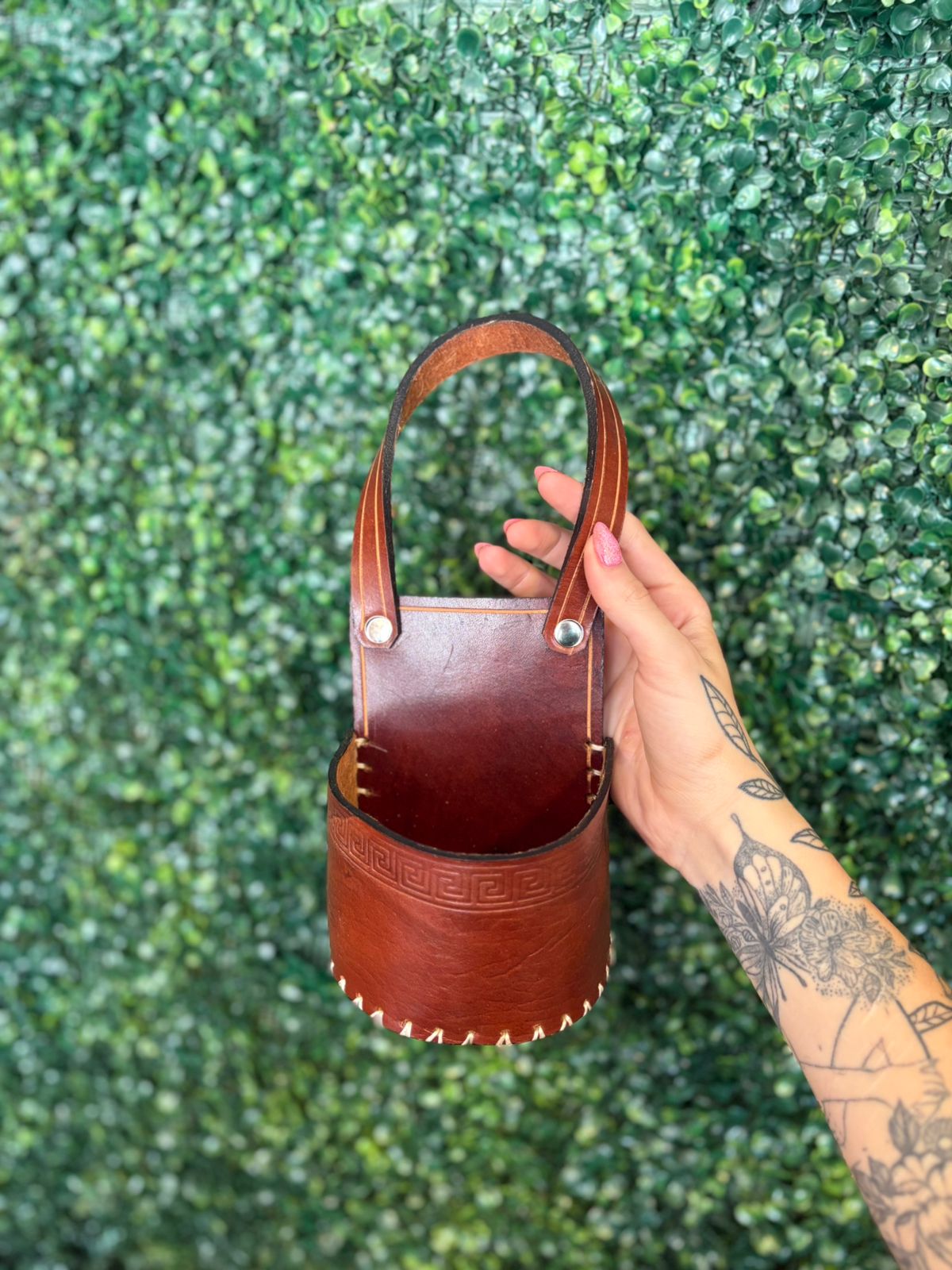 Porta mate de Cuero 2cm