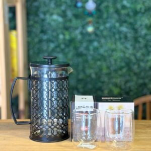 Combo Papà 5: Cafetera grey + vaso macchiato x2