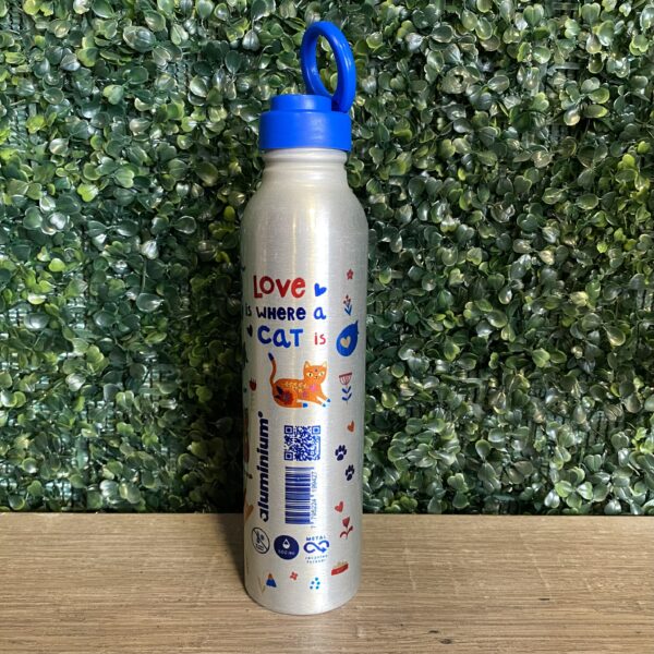 Botella diseño aluminio 500ml Cat love - Imagen 2