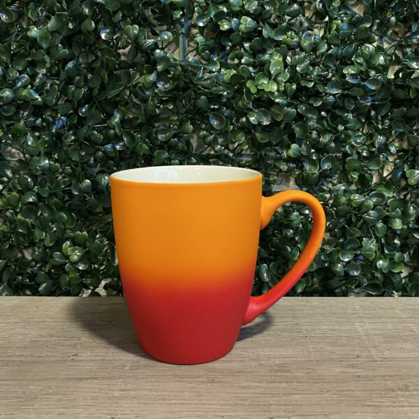 Taza Jarro Degrade Ceramica 350cc Naranja