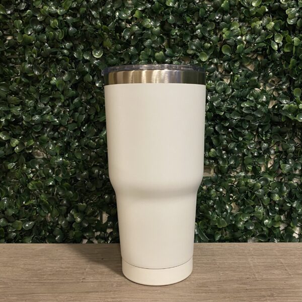 Vaso Termico Stainless Steel con Tapa Blanco