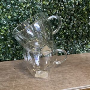 Taza Doble vidrio corazon