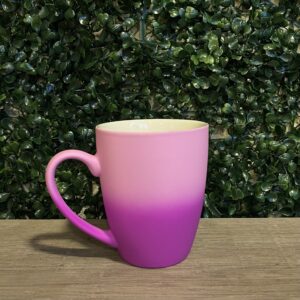 Taza Jarro Degrade Ceramica 350cc Rosa