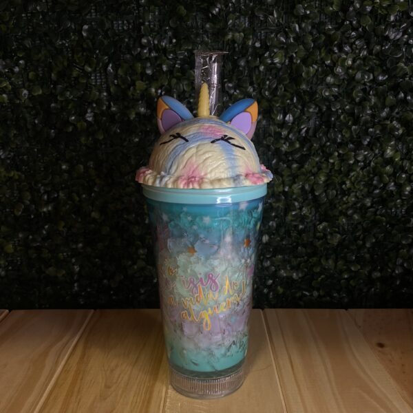 Vaso Unicornio Con Gel y Luz Led