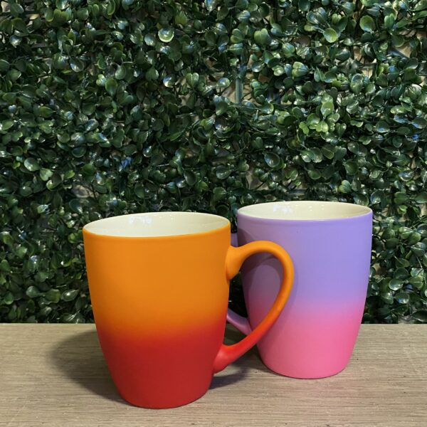 Taza Jarro Degrade Ceramica 350cc Naranja - Imagen 2
