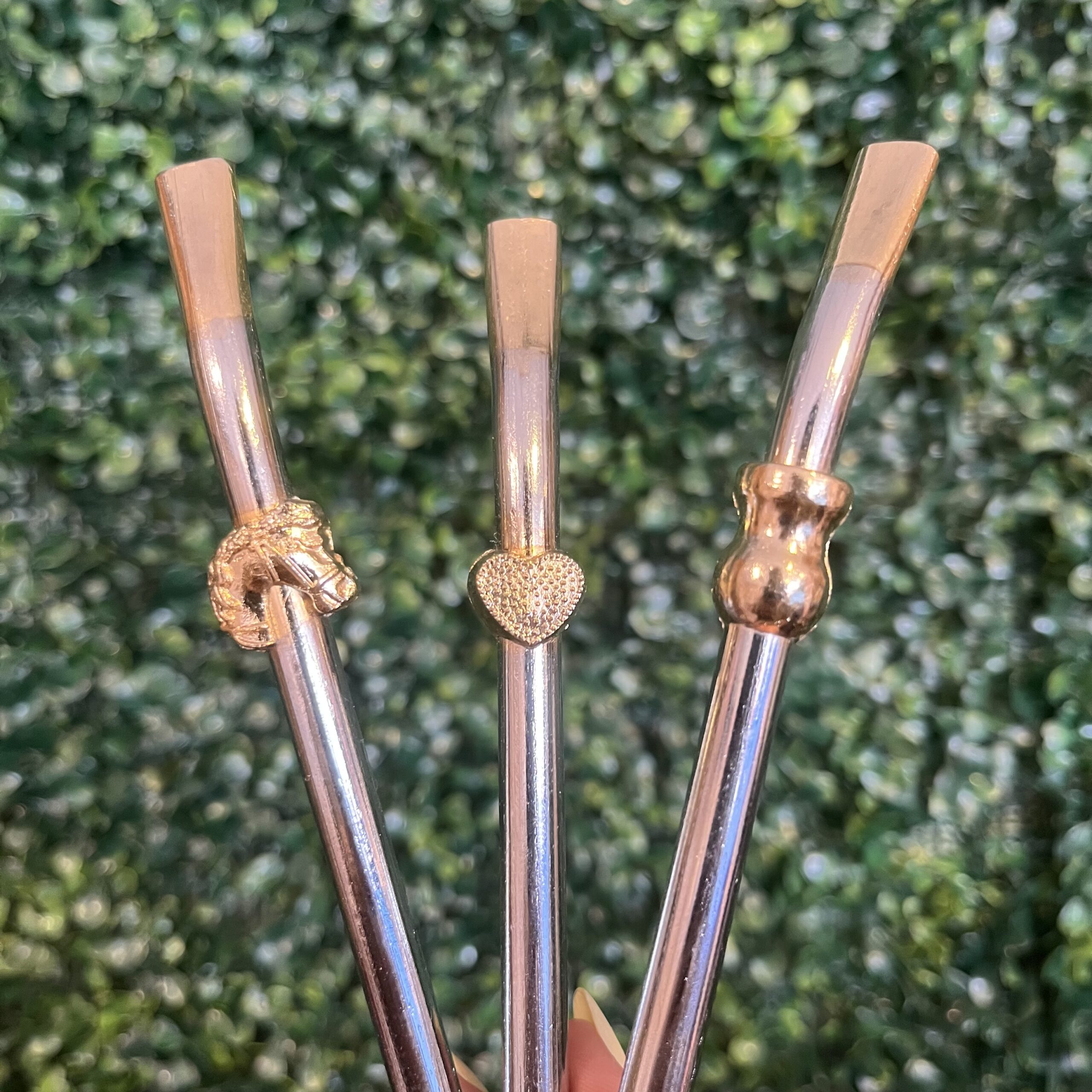 Bombilla filtro pala dije dorado - Imagen 2