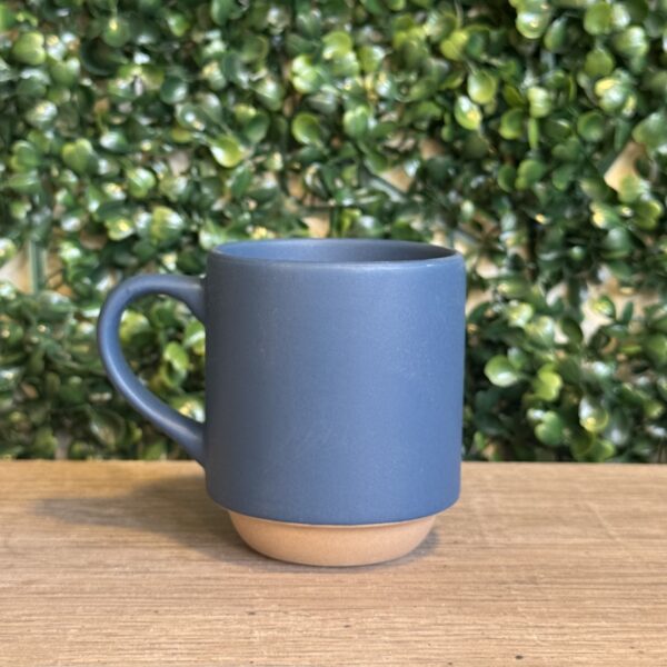 Taza Mug de Cerámica con Base Azul