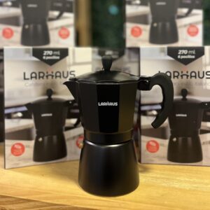 Cafetera italiana Larhaus negra 270ml (6p)