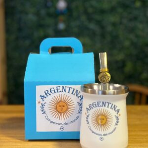Combo Mundial 1 Mate térmico + bombilla con aplique