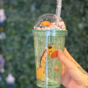 Vaso Decorado 20 cm con sorbete Sorbete Animales 450 ml