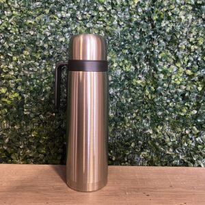 Termo de Acero Inoxidable doble pared con media manija 1L.