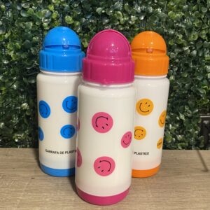 Botella infantil de plástico lunares colores