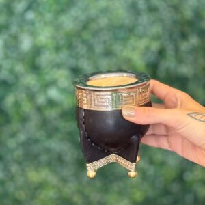 Mate imperial liso alpaca y acero base bolita