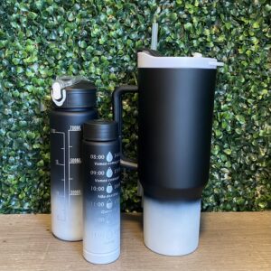 Vaso quencher + 2 botellas (plastico)