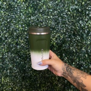 Vaso coffee termico vacuum degrade verde