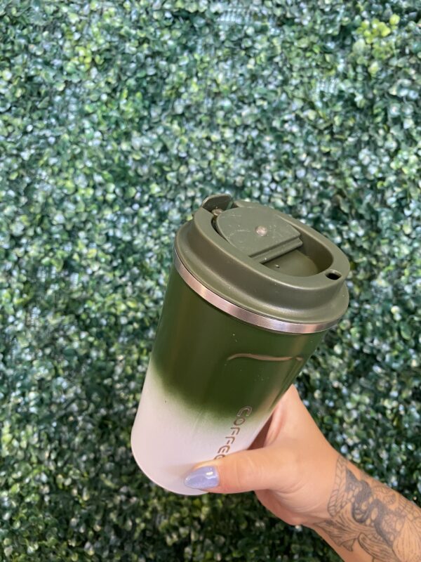 Vaso coffee termico vacuum degrade verde - Imagen 2