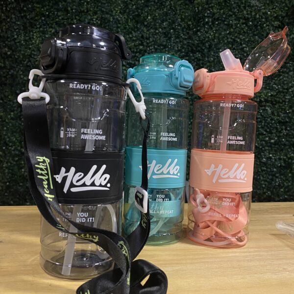 Botella plástica deportiva "Hello" 800ml