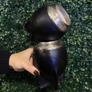 Mate torpedo calabaza con virola de alpaca cincelada