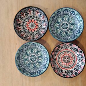 Plato decorado de porcelana 10cm
