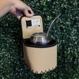 Porta mate auto eco cuero