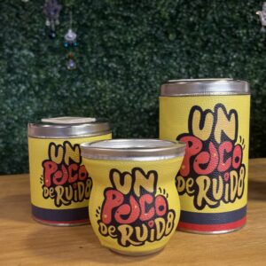 Set Latas  con Mate de Vidrio UPDR amarillo